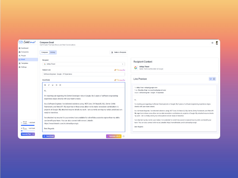 An abstract visualization of an AI neural network, representing email optimization.